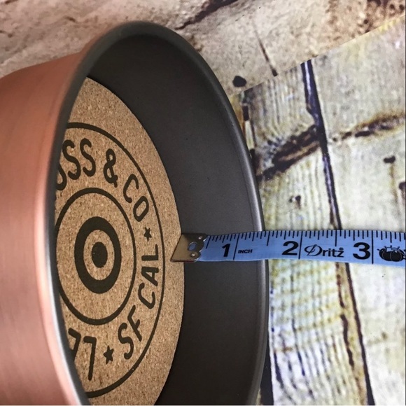 Levi's Strauss Co. Limited Edition Copper Finish Cork Lined Wine Bottle Coaster - Picture 4 of 9